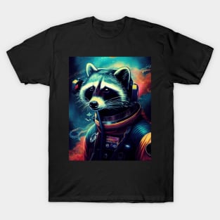 Cute Raccoon In Spacesuit T-Shirt